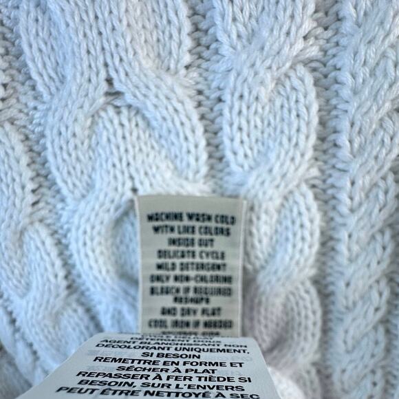 LL Bean Womens CableKnit Coastal Fishermens zip close Cardigan sz XS  ID 298836 - Picture 7 of 7